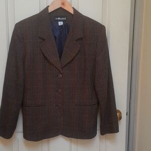 Sag Harbor wool plaid blazer. 14 petite
